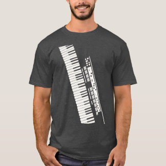 Elektronisch toetsenbord t-shirt