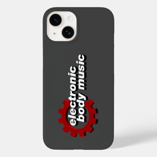 Elektronische Body Music EBM-belettering Case-Mate iPhone Case (Achterkant)