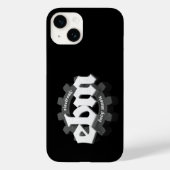 Elektronische Body Music EBM-belettering V3 grijs Case-Mate iPhone Case (Achterkant)