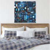 Elektronische Circuit Canvas Kunst (Insitu (Slaapkamer))