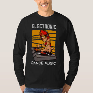 Elektronische Dans Muziek Afspelen Muziek DJ T-shirt