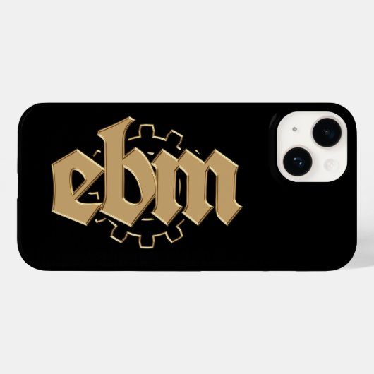 Elektronische lichaamsmuziek EBM-belettering V2 Case-Mate iPhone Case (Achterkant (horizontaal))