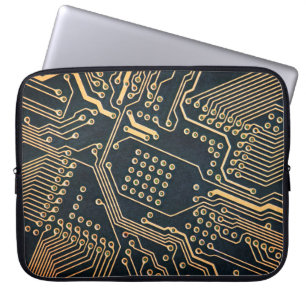 Elektronische onderdelen, sluiten van een computer laptop sleeve