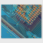 Elektronische printplaat sluiten. computer, semico cadeaupapier (Vlak)