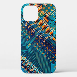 Elektronische printplaat sluiten. computer, semico iPhone 12 hoesje