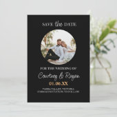 Elektronische Save De Datum Sjabloon met Foto Kaart (Staand voorkant)