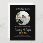 Elektronische Save De Datum Sjabloon met Foto Kaart (Voorkant / Achterkant)