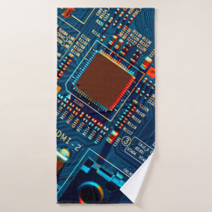Elektronische schakeling dicht bij elkaar. Elektro Badhanddoek