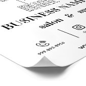 Elektronische zakelijke prijslijst make-up haarspi poster (Hoek)