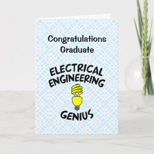 Elektrotechniek Genie Afstudeerkaart Bedankkaart