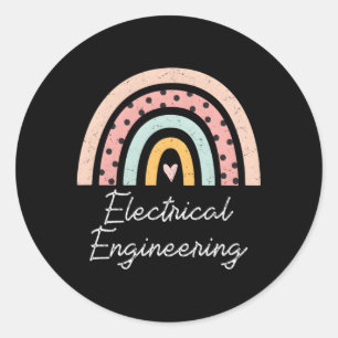 Elektrotechniek Regenboog Ronde Sticker