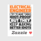Elektrotechnisch ingenieur Ik probeer het grappig  Sticker (Vel)