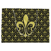 Elelgant Fleur de Lis Design Gift Bag Groot Cadeauzakje (Achterkant)