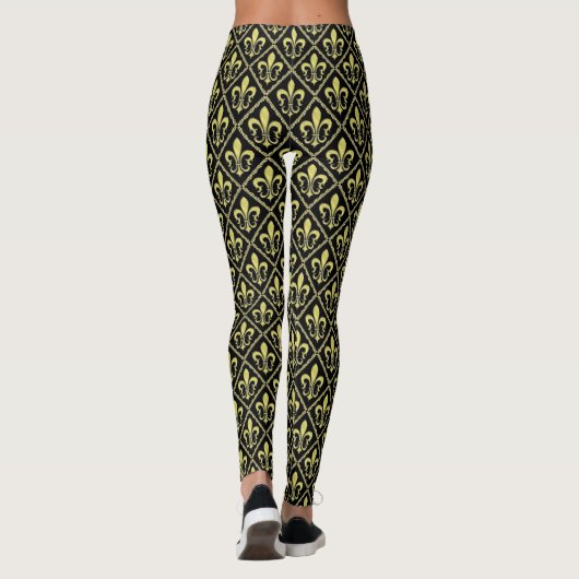 Elelgant Fleur de Lis Design Leggings (Dos)