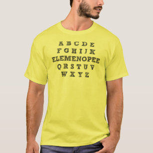 Elemenopee Alphabet Funny T-shirt