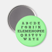 Elemenopee Alphabet Magnet Frigo Drôle (Recto/Verso)