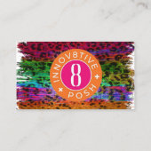 Élément8tive carte de visite empreinte de léopard  (Dos)