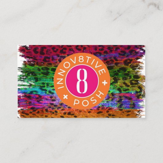 Élément8tive carte de visite empreinte de léopard  (Dos)