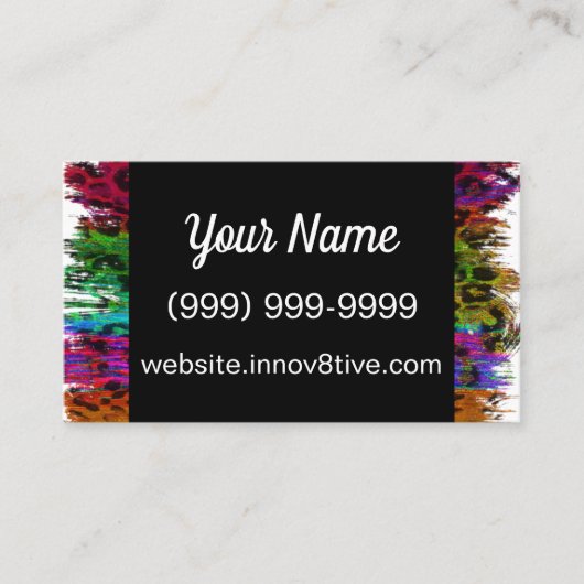 Élément8tive carte de visite empreinte de léopard  (Devant)