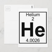 Element 002 - He - Helium (volledig) Briefkaart (Voorkant / Achterkant)