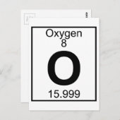 Element 008 - O - Zuurstof (volledig) Briefkaart (Voorkant / Achterkant)