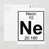 Element 010 - Ne - Neon (volledig) Briefkaart (Voorkant / Achterkant)