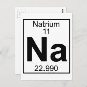 Element 011 - Na - Natrium (volledig) Briefkaart (Voorkant / Achterkant)