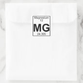 Element 012 - Mg - Magnesium (volledig) Vierkante Sticker (Tas)