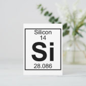 Element 014 - Si - Silicium (volledig) Briefkaart (Staand voorkant)