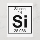 Element 014 - Si - Silicium (volledig) Briefkaart (Voorkant)