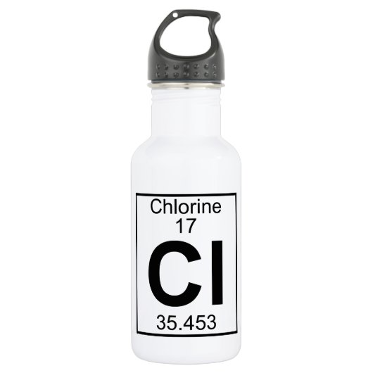 Element 017 - Cl - Chloor (volledig) Waterfles (Voorkant)