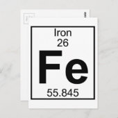 Element 026 - Fe - IJzer (volledig) Briefkaart (Voorkant / Achterkant)