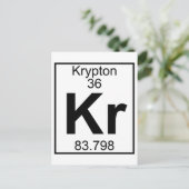 Element 036 - Kr - Krypton (volledig) Briefkaart (Staand voorkant)