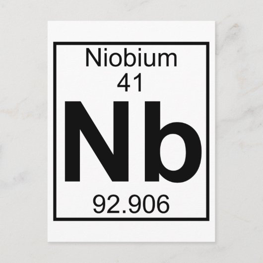 Element 041 - NB - Niobium (volledig) Briefkaart (Voorkant)