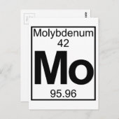 Element 042 - Mo - molybdeen (volledig) Briefkaart (Voorkant / Achterkant)