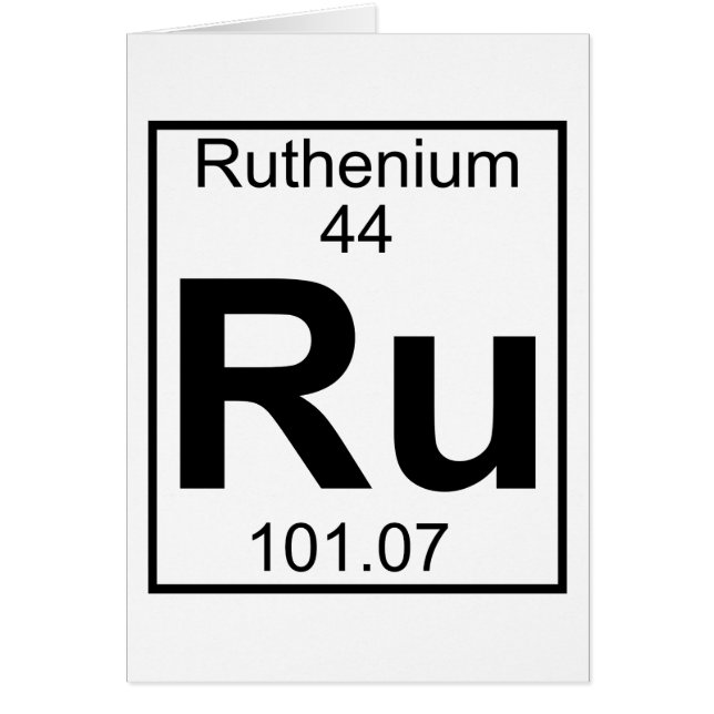 Element 044 - Ru - Ruthenium (volledig) (Voorkant)