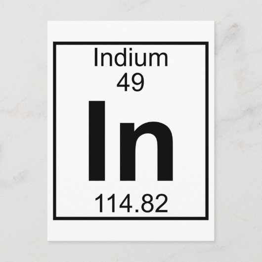Element 049 - in - indium (volledig) briefkaart (Voorkant)