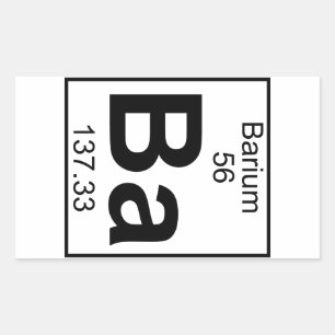 Element 056 - Ba - Barium (volledig) Rechthoekige Sticker