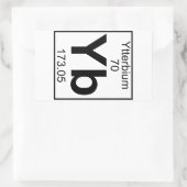 Element 070 - Yb - Ytterbium (volledig) Rechthoekige Sticker (Tas)