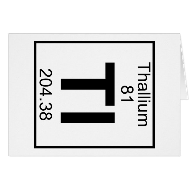Élément 081 - Tl - Thallium (plein) (Devant horizontal)