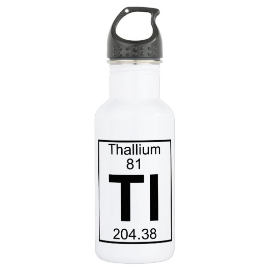 Element 081 - Tl - Thallium (volledig) Waterfles (Voorkant)