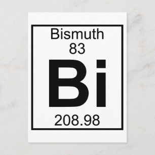 Element 083 - Bi - Bismut (volledig) Briefkaart