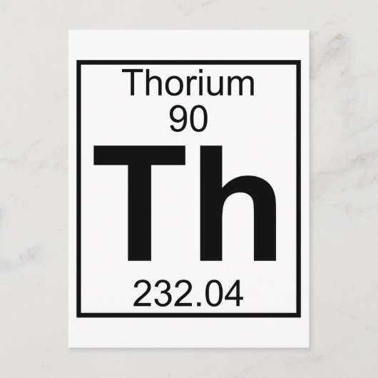 Element 090 - Th - Thorium (volledig) Briefkaart (Voorkant)