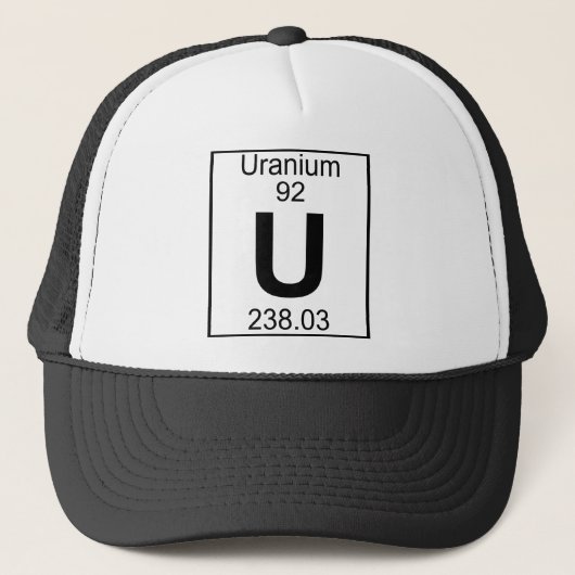 Element 092 - U - uranium (volledig) Trucker Pet (Voorkant)