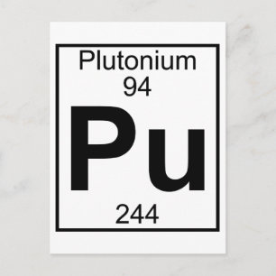 Element 094 - Pu - Plutonium (volledig) Briefkaart