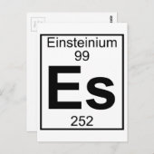 Element 099 - ES - Einsteinium (volledig) Briefkaart (Voorkant / Achterkant)