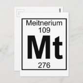 Element 109 - MT - Meitnerium (volledig) Briefkaart (Voorkant / Achterkant)