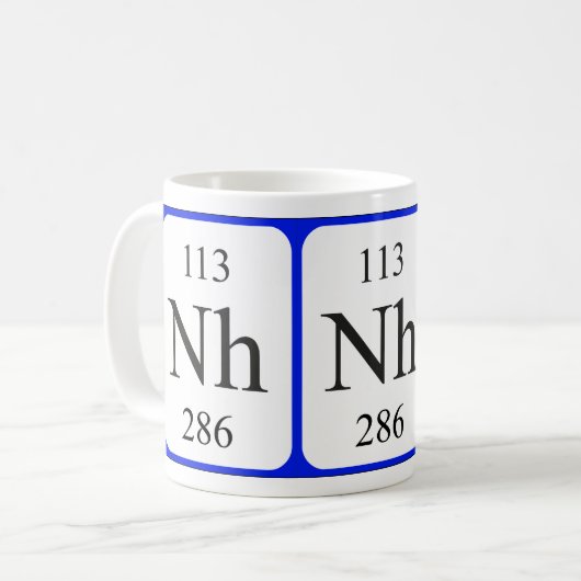 Élément 113 tasse blanche - Nihonium (Devant gauche)