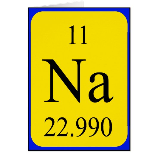 Element 11 Card - natrium (Voorkant)