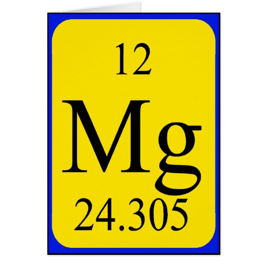 Element 12 kaart - Magnesium (Voorkant)